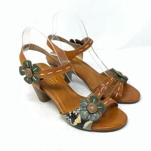 Spring Step L’Artiste Guiditta Size 37 EU 6.5 US Leather Colorful Floral Sandal